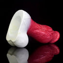 9.05in Large Testis Design Thick Silicone Soft G-Spot Anal Dildo