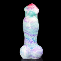 9.05in Large Testis Design Thick Silicone Soft G-Spot Anal Dildo