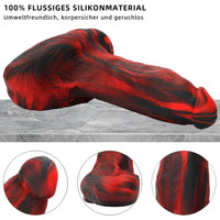 9.05in Large Thick Silicone Soft Mixed Color Dildo For Women Men
