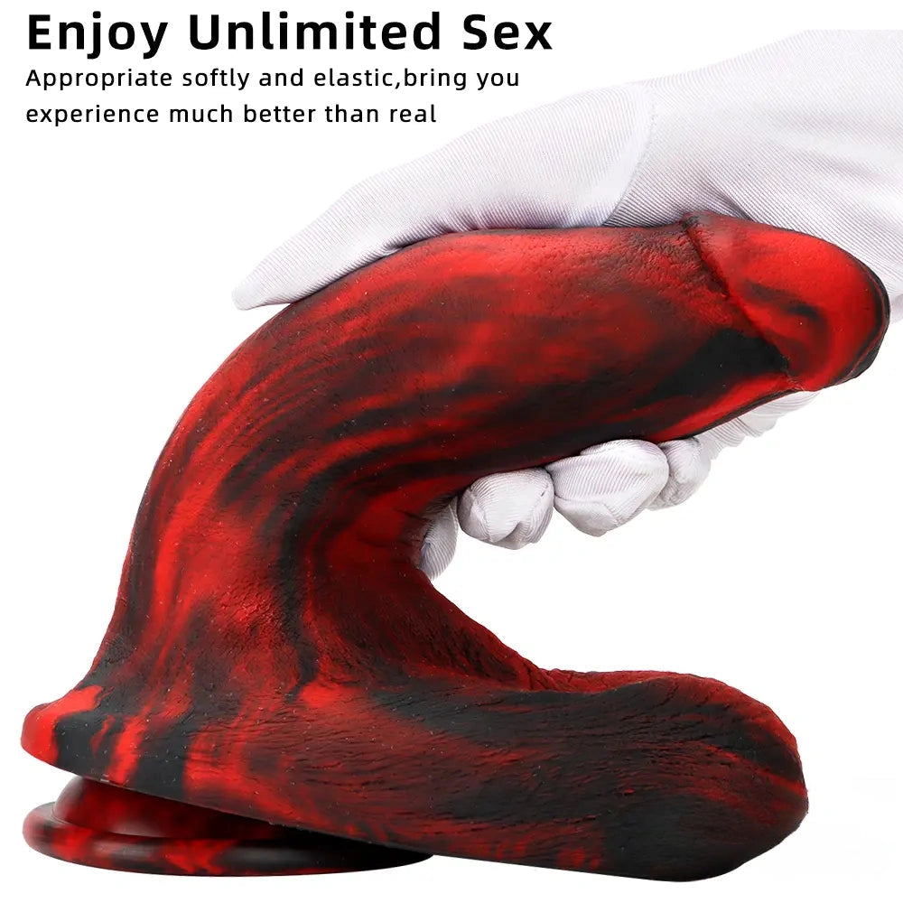 9.05in Large Thick Silicone Soft Mixed Color Dildo For Women Men
