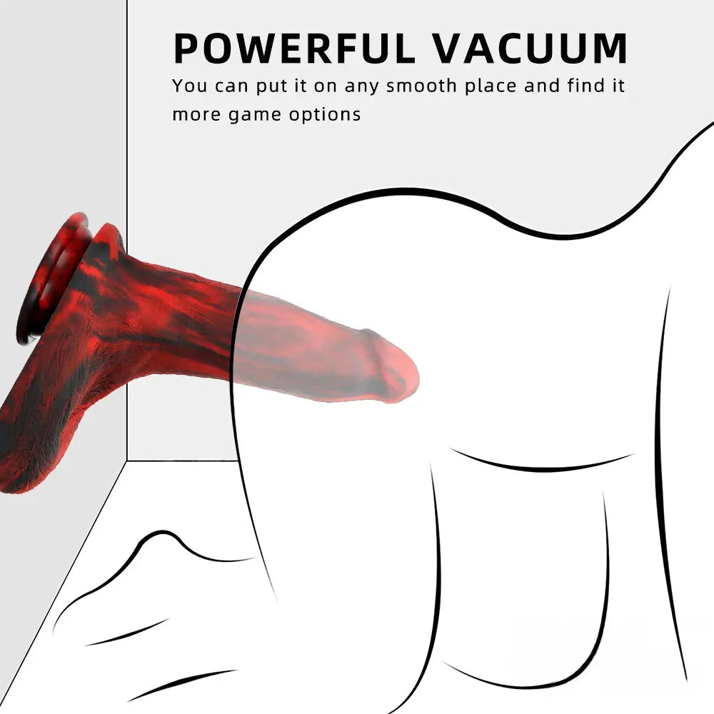 9.05in Large Thick Silicone Soft Mixed Color Dildo For Women Men