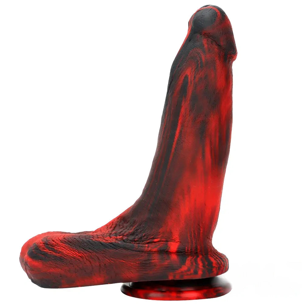 9.05in Large Thick Silicone Soft Mixed Color Dildo For Women Men