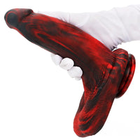 9.05in Large Thick Silicone Soft Mixed Color Dildo For Women Men