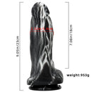 9.05in Large Thick Silicone Soft Mixed Color Dildo For Women Men