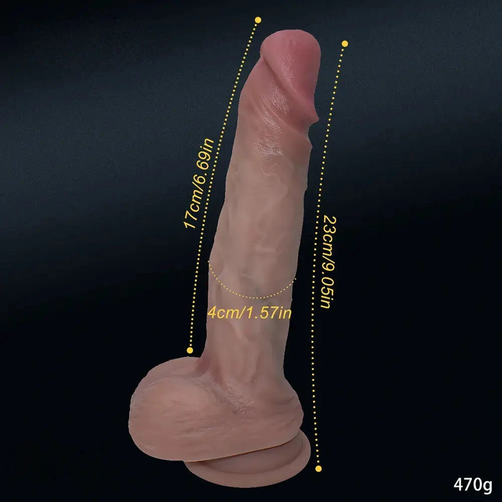 9.05in Liquid Silicone Soft Super Realistic Skin Feeling Women Dildo