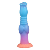 9.05in Luminous Dog Knot Silicone Big Dildo Adult Pleasure Product