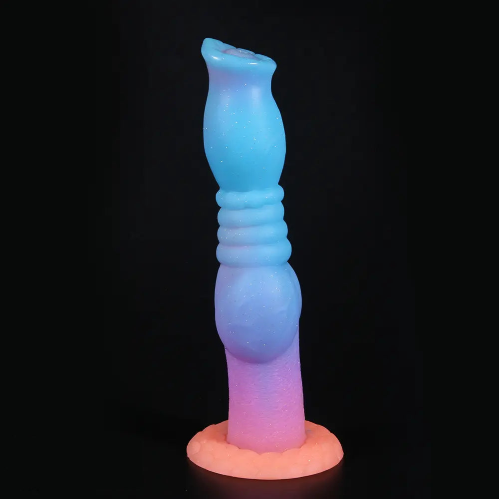 9.05in Luminous Dog Knot Silicone Big Dildo Adult Pleasure Product