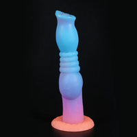 9.05in Luminous Dog Knot Silicone Big Dildo Adult Pleasure Product