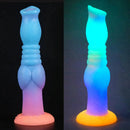 9.05in Luminous Dog Knot Silicone Big Dildo Adult Pleasure Product