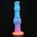9.05in Luminous Dog Knot Silicone Big Dildo Adult Pleasure Product