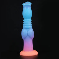 9.05in Luminous Dog Knot Silicone Big Dildo Adult Pleasure Product