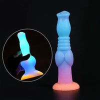9.05in Luminous Dog Knot Silicone Big Dildo Adult Pleasure Product