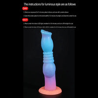 9.05in Luminous Dog Knot Silicone Big Dildo Adult Pleasure Product