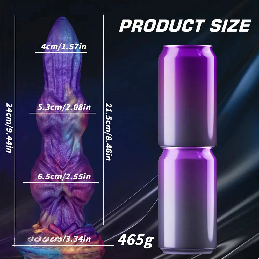 9.05in Monster Knot Silicone Big Dildo Couple Sex Game Texture Toy