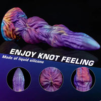 9.05in Monster Knot Silicone Big Dildo Couple Sex Game Texture Toy