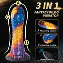 9.05in Monster Remote Control Vibrating Tentacle Thrusting Dildo