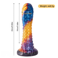 9.05in Monster Remote Control Vibrating Tentacle Thrusting Dildo
