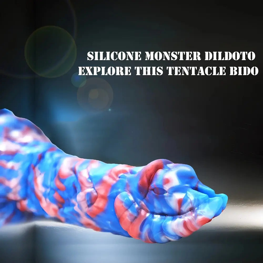 9.05in Monster Silicone Non-Realistic Fantasy Penis Dildo Female Sex Toy