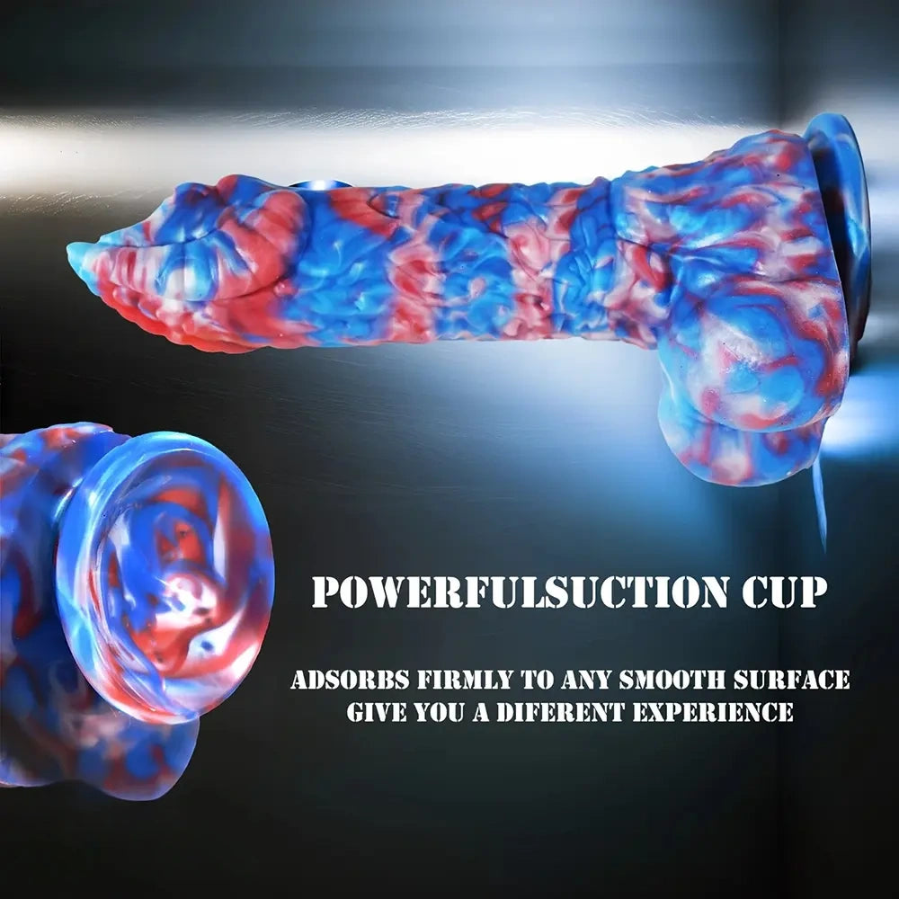 9.05in Monster Silicone Non-Realistic Fantasy Penis Dildo Female Sex Toy