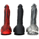 9.05in Premium Large Silicone Soft Mixed Color Dildo For Anus Vagina