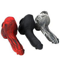 9.05in Premium Large Silicone Soft Mixed Color Dildo For Anus Vagina