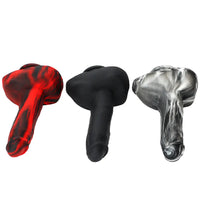 9.05in Premium Large Silicone Soft Mixed Color Dildo For Anus Vagina