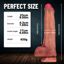9.05in Real Big Touching Feeling Uncut Dildo With Foreksin