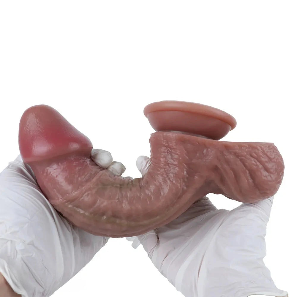 9.05in Real Skin Ejaculating Strap on Dildo For Beginners Advanced Users