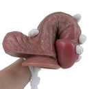9.05in Real Skin Ejaculating Strap on Dildo For Beginners Advanced Users