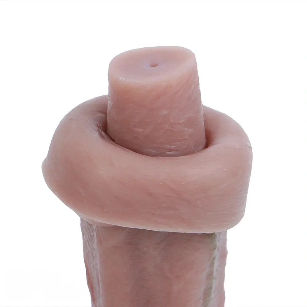 9.05in Real Skin Ejaculating Strap on Dildo For Beginners Advanced Users