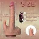 9.05in Real Thrusting Intense Vibrating Heating Auto Silicone Big Dildo