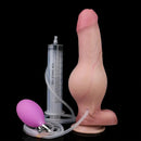 9.05in Realistic Inflatable Cumming Dildo Silicone Massage Dildo For Sensitivity