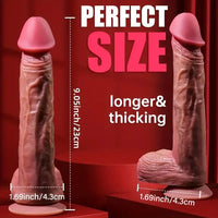 9.05in Realistic Silicone Soft Unisex Big Dildo For Anal Masturbator