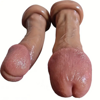 9.05in Realistic Skin Big Silicone Soft Dildo Flesh Female Masturbator