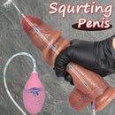 9.05in Realistic Squirting Silicone Real Strap on Dildo With Sliding Skin