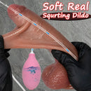 9.05in Realistic Squirting Silicone Real Strap on Dildo With Sliding Skin
