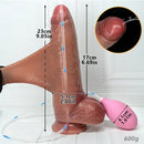 9.05in Realistic Squirting Silicone Real Strap on Dildo With Sliding Skin