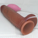 9.05in Realistic Squirting Silicone Real Strap on Dildo With Sliding Skin