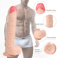 9.05in Rotation 10 Modes Vibrating USB Charging PVC Dildo