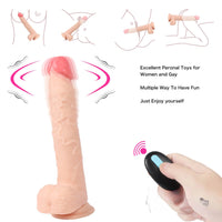 9.05in Rotation 10 Modes Vibrating USB Charging PVC Dildo