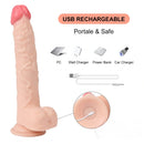 9.05in Rotation 10 Modes Vibrating USB Charging PVC Dildo