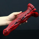 9.05in Silicone Soft Red Black Big Knot Dildo For Prostate Massage
