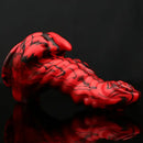 9.05in Silicone Soft Red Black Big Monster Dildo For Prostate Massage