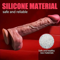 9.05in Soft Vibrating Thrusting Heating Big Lifelike Feeling Auto Dildo