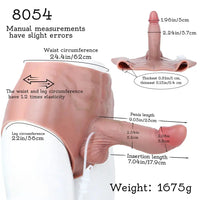 9.05in Squirting Dildo Panty Silicone Strap-on Dildo Solid Lesbian Dildo