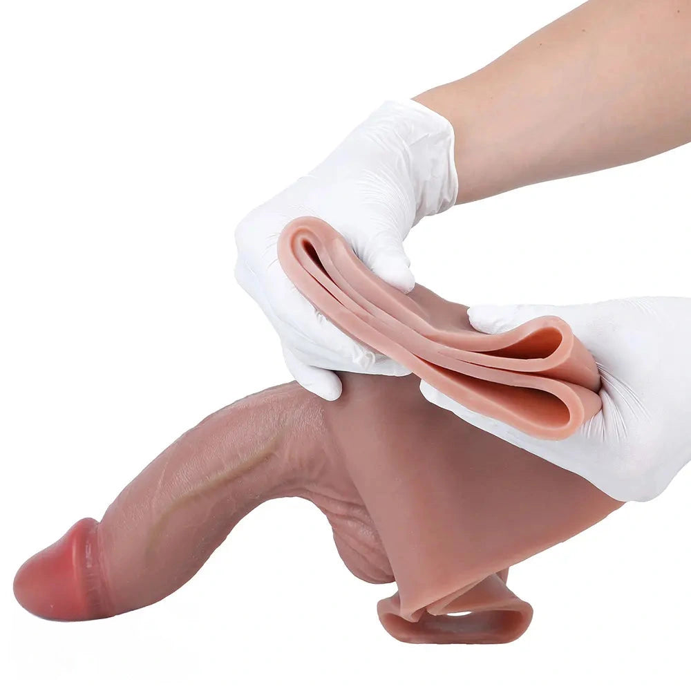 9.05in Squirting Dildo Panty Silicone Strap-on Dildo Solid Lesbian Dildo