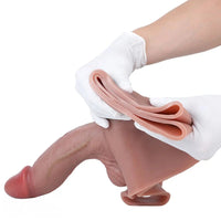 9.05in Squirting Dildo Panty Silicone Strap-on Dildo Solid Lesbian Dildo