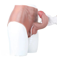9.05in Squirting Dildo Panty Silicone Strap-on Dildo Solid Lesbian Dildo