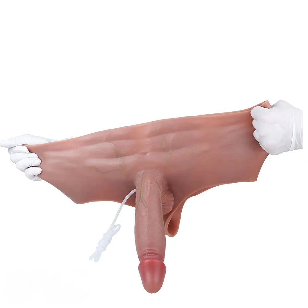 9.05in Squirting Dildo Panty Silicone Strap-on Dildo Solid Lesbian Dildo