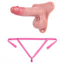 9.05in Strap on Large Hollow Silicone Cock Cage Dildo For Chastity Control
